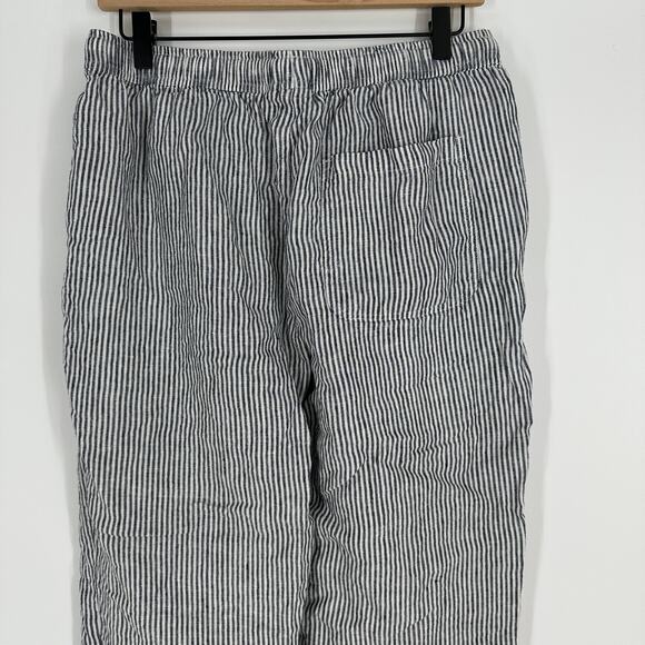 YoungLA Simply Linen Pants Striped Relaxed Pull On Pockets Mens Samll - Picture 5 of 8